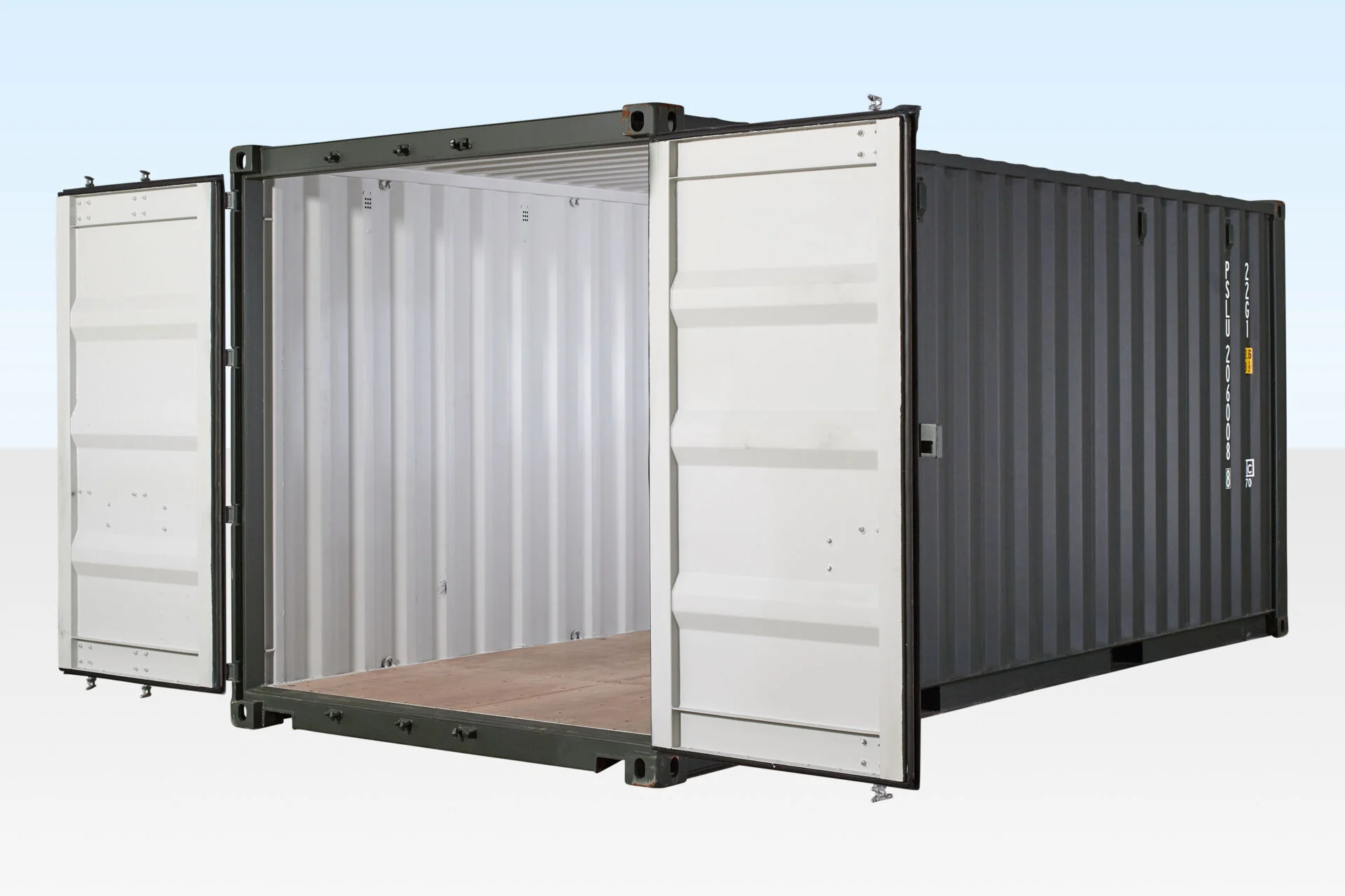 20ft Shipping Container (One Trip) Dark Green (RAL 6007) - Image 2