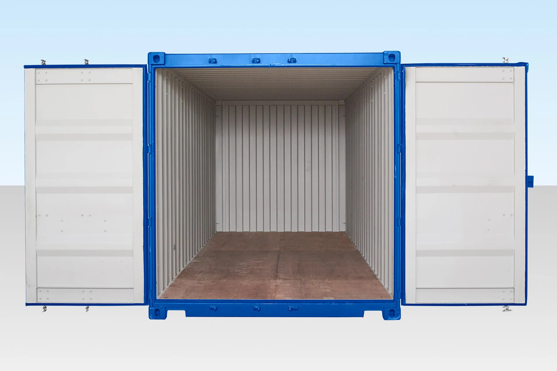 20ft Self Storage Container Blue (RAL 5010) - Image 3